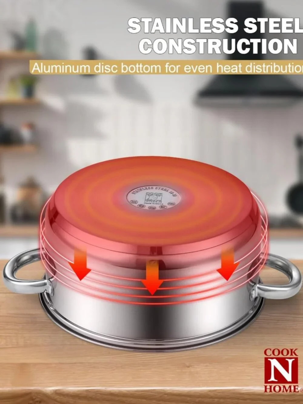 8 Quart Stainless Steel Pasta Pot with Strainer Lid - 3-in-1 Cooking Essential